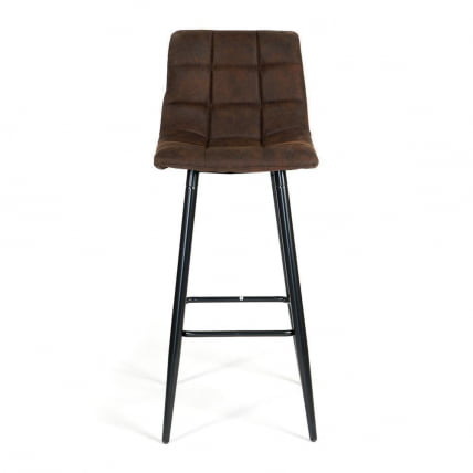 Стул барный SPICE (mod.8078) металл,ткань наппа, 51 x 42 x 104 см, темно-коричневый/черный, PK-03_2