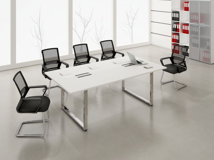 Стол системы БЭНЧ, переговорный, начальный GLOSS LINE НСПН-О.928 Белый Премиум_1