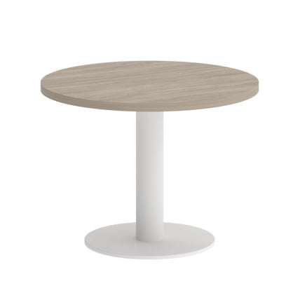 Стол журнальный круглый HOME OFFICE VR.SP-5-60.1G Дуб Аттик/Белый металл_0
