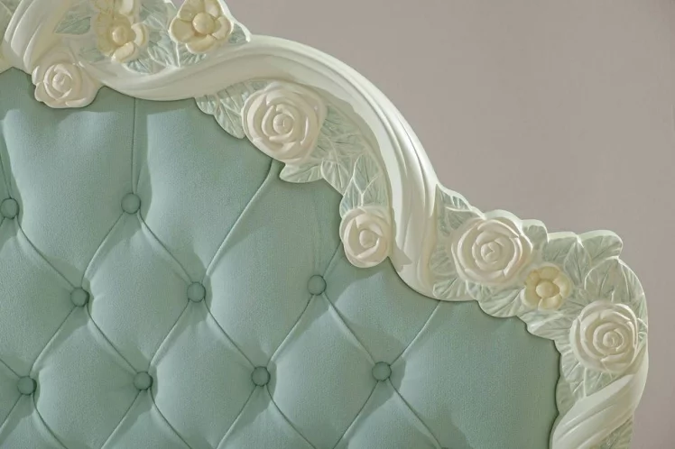 Кровать полутороспальная 1200 Луиза ЛД 665.095.000 Алебастр Мятный_3