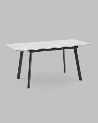 Стол Бату нев 120-160/80/76 азул оникс подстолье металл черный / Batu new_3