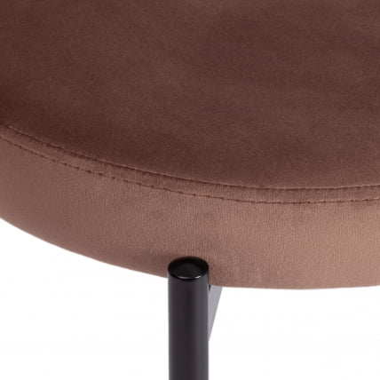 Стул REVO (mod. 7033) / 1 шт. в упаковке ткань/металл, 47х54х82 см, высота до сиденья 47 см, коричневый barkhat 12/черный_6