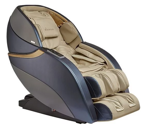 Массажное кресло Alpine Синий-бежевый_0