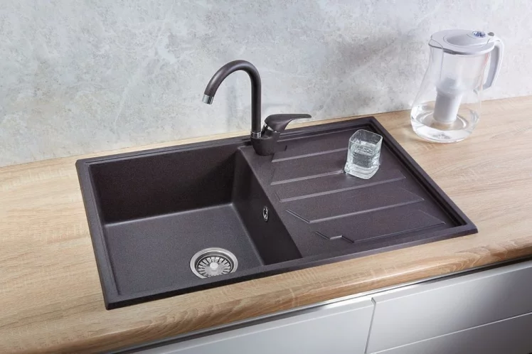 Кухонная мойка GRANULA 8002 Графит_1