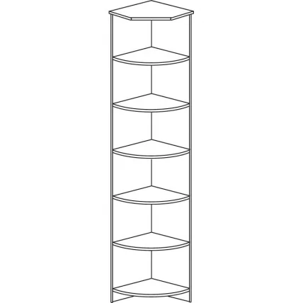 Шкаф угловой открытый Инна 607  Денвер темный_1