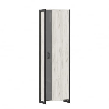 Шкаф одностворчатый глубиной 356 Техно 356 Дуб Крафт белый Серый шифер_0