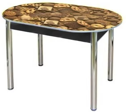 Стол обеденный Овальный фп Печенье ЛДСП Венге_0