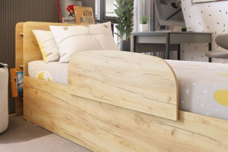 Кровать с подъемным механизмом Юниор ZP.SMU-02 белое дерево_4