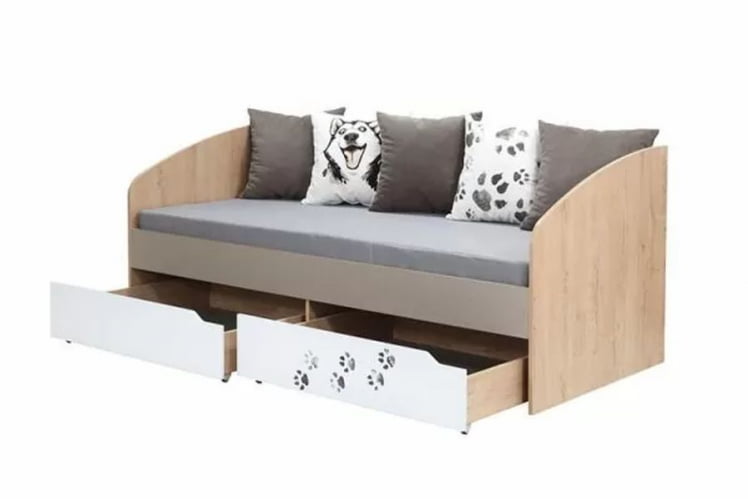 Комплект мебели для комнаты подростка Хаски №01 Дуб Ирландский Мокко Белый_2