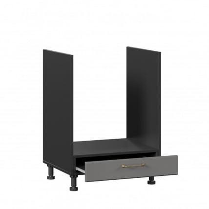 Тумба кухонная 600 для встраиваемой техники Джелатто ЛД 241.250.000.140 Черный Оникс серый_1