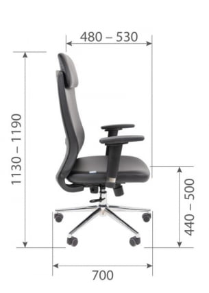 Офисное кресло CHAIRMAN 500 LUX экокожа Черный_20