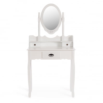 Туалетный столик с зеркалом и табуретом Secret De Maison GAUDE (mod. TT-DT003) МДФ+Павловния, 75*40*145, Белый (White)_2