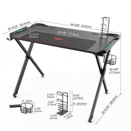 Геймерский стол Eureka X1 Черный_4