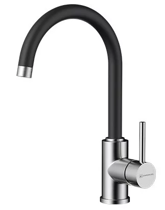 Смеситель Omoikiri Shinagawa-Bn-Bl Латунь/Нержавеющая Сталь/Черный_0