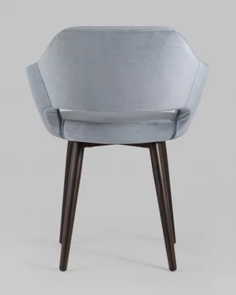 Стул с подлокотниками Саймон велюр Серый_4