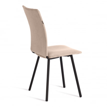 Стул обеденный La Rousse велюр, бежевый/черный, 7, 49х50х93_2