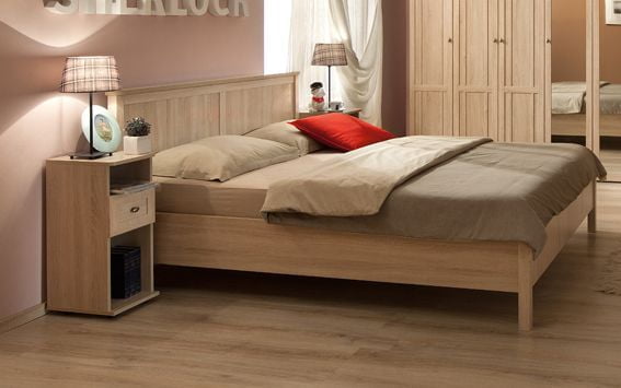 Кровать (1400) Sherlock 43 Дуб Сонома (спальня)_0