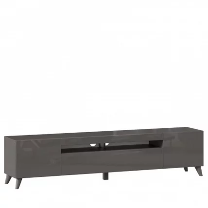 Тумба под ТВ Бруклин 2000 с опорами Оникс Серый глянец_0