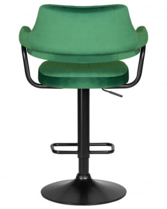 Стул барный DOBRIN CHARLY BLACK (зеленый велюр (MJ9-88)) 2 шт_5