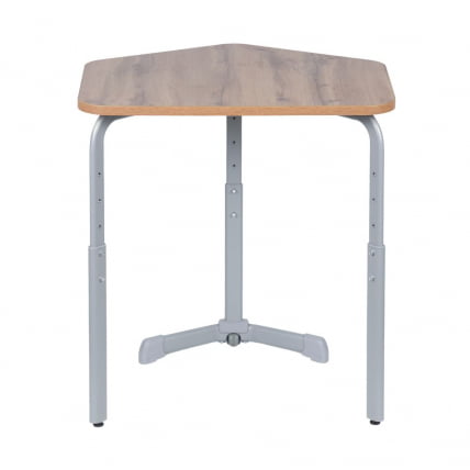 Парта одноместная трапеция (рост 3-7) Серый/Металл Серый_2