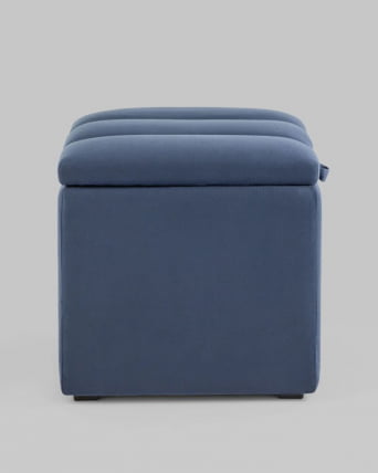 Пуф с крышкой Нильсон велюр Синий_2
