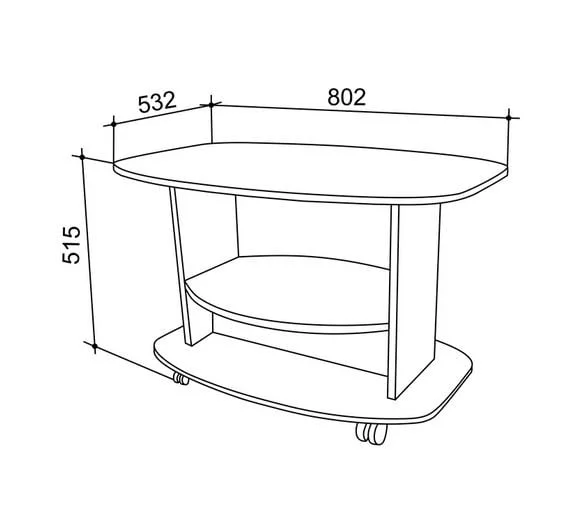 Журнальный столик Лидер Венге_1