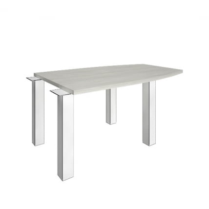 Элемент стола переговоров без опор YALTA LT-SO Снежная Платина_0