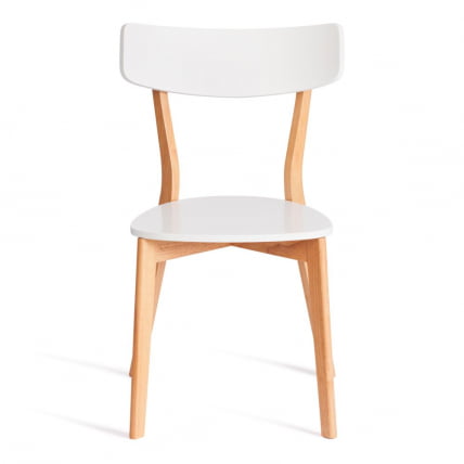 Стул Claire сиденье МДФ, опоры дерево гевея, белый / натуральное дерево, 48 x 49,5 x 81,5 x SH44см_5
