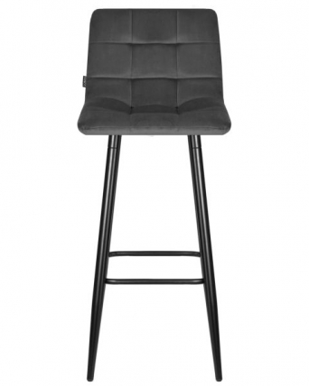 Стул барный DOBRIN NICOLE (черные матовые ножки, темно-серый велюр (108-91)) 2 шт_6