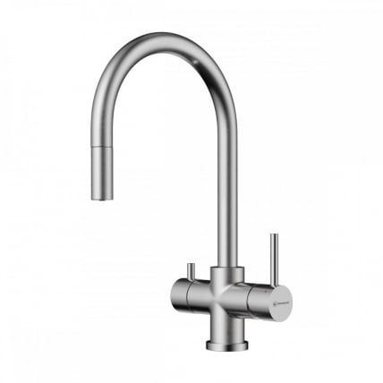 Смеситель Omoikiri Akita-S-Bn Латунь/Нержавеющая Сталь_0