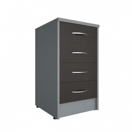 Тумба приставная (с замком) Riva А.ТП-4F-S Венге/Металлик_0