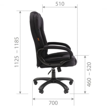 Кресло офисное CHAIRMAN HOME 600 велюр Черный_5