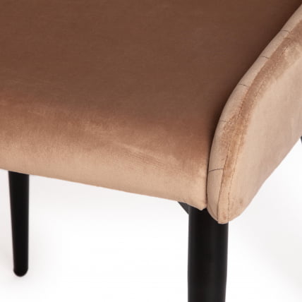 Стул MANTRA (mod. 713) ткань/металл, 49х61х82 см, высота до сидения 49 см, бежевый barkhat 5/черный_7