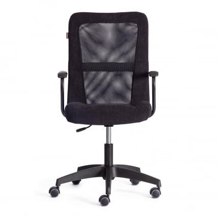 Кресло STAFF флок/ткань, черный, 35/W-11_4