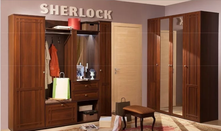 Фасад шкафа для обуви Sherlock 73 правый Орех шоколадный_2