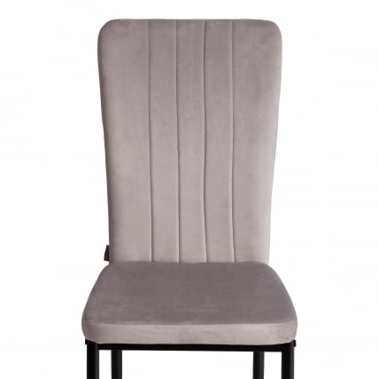 Стул VERTER (mod. BC577-DC) металл, флок, 41 х 52 х 95 см, Light grey (светло-серый) HLR14 / черный_5