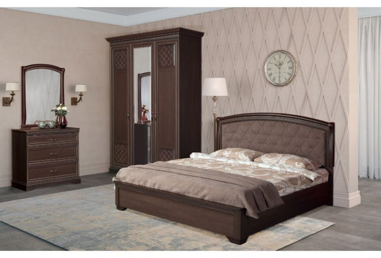 Кровать 1600 Парма 805 Дуб нортон темный Патина_3