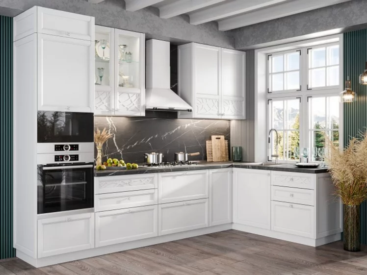 Шкаф кухонный 400 высокий Джулия ЛД 284.420.000.025 Белый_2