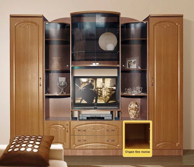 Стенка Александра 6 МДФ, Вишня Оксфорд_7