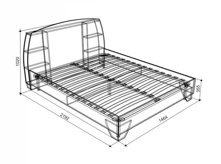 Кровать Виктория-1 1400 Дуб Сонома_2