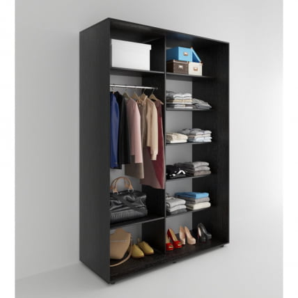 Шкаф-купе 2-х дверный Акцент-Дуэт Д 1600х600 Венге_1