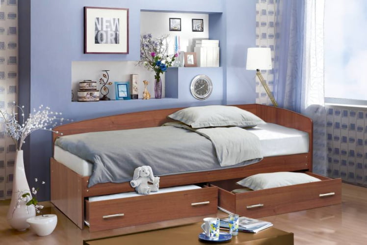 Кровать Софа №2 900*2000 Слива Валлис_0