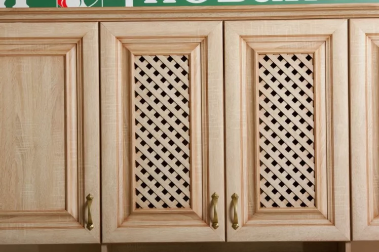 Шкаф кухонный 800 с решеткой Кантри ЛД 235.273.000 Сономе эйч светлая_3