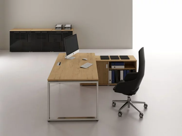 Шкаф низкий со стеклом GLOSS LINE 9НШ.023.4 Teakwood_1