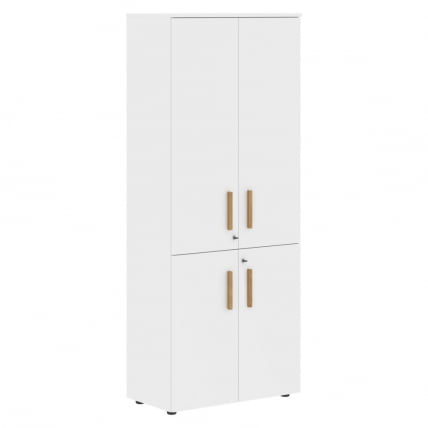 Шкаф с глухими средними и малыми дверьми Forta FHC 80.3(Z) Белый премиум_0