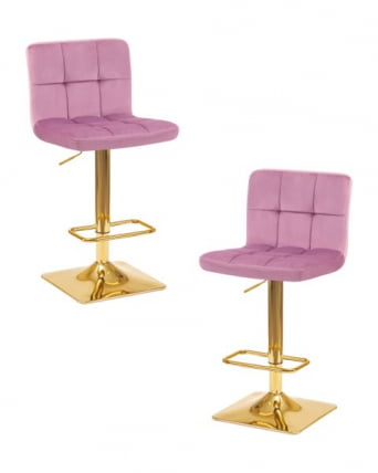 Стул барный DOBRIN GOLDIE (пудрово-сиреневый велюр (MJ9-52)) 2 шт_0