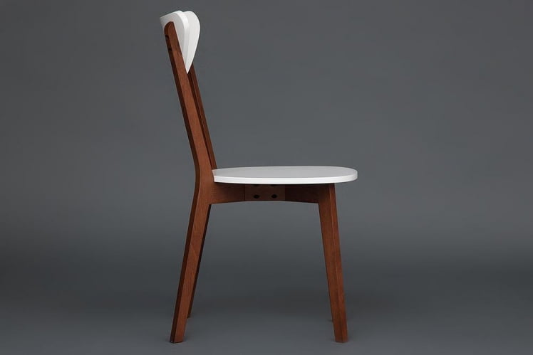 Стул MAXI (Макси) / 1 шт. в упаковке каркас бук, сиденье, спинка - мдф, 86 х 48.5 х 54.5 см, Белый + Коричневый_3