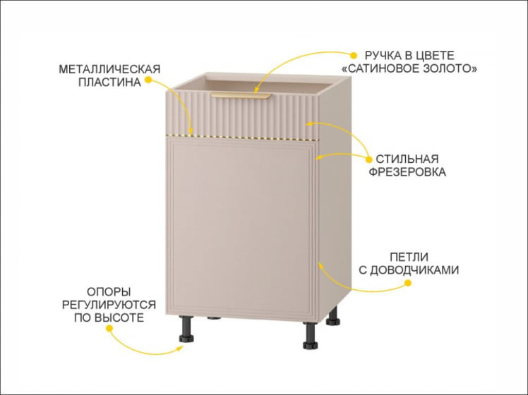 Напольный шкаф (лев/прав) Флоренция 107.61_4