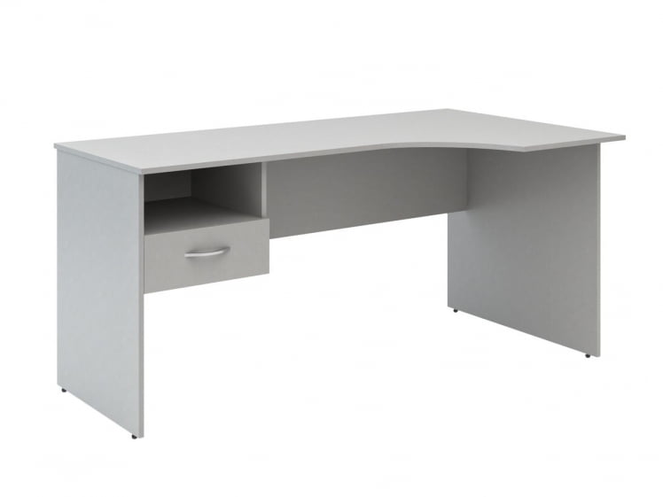Стол письменный правый SET160-1 R c подвесной тумбой Серый_0