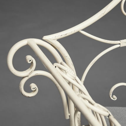 Скамья Secret de Maison BEAUJOLAIS + подушка (mod. PL08-8574) металл, 136х46х96см, белый антик (antique white)_5